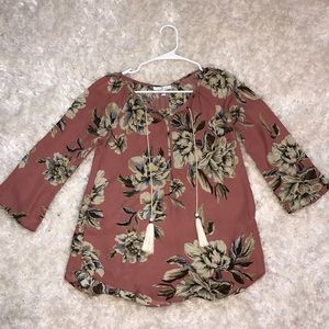 Pink Floral Blouse
